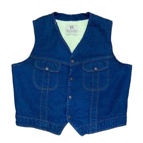 Dee Cee Vintage Sherpa Lined Denim Vest